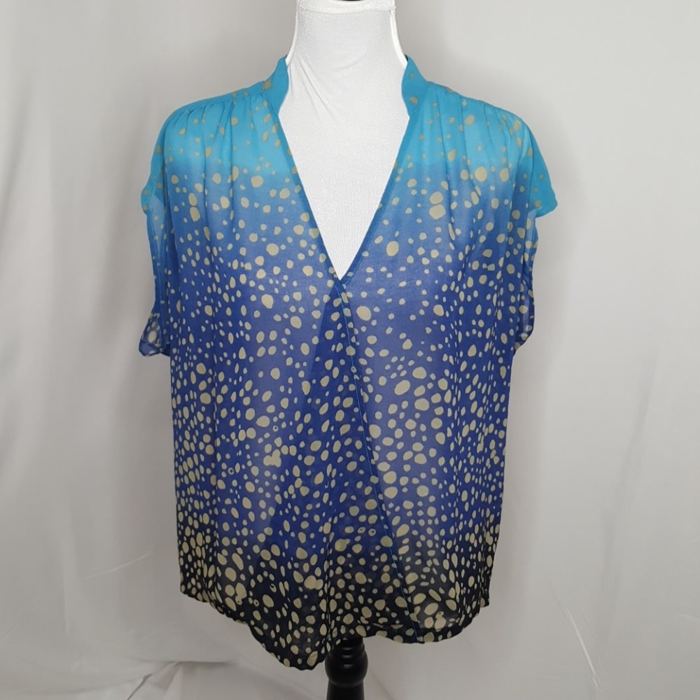 CAbi Sheer Bubble Blouse NWT